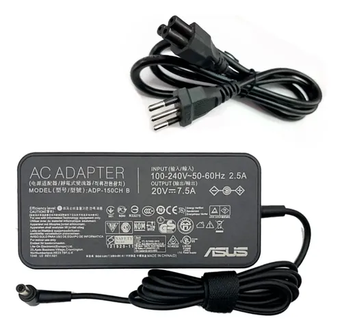 Cargador Alternativo Notebook Asus 20V 7.5A Conector 6.0*3.7Mm NEGRO